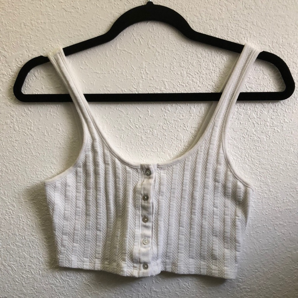 Free people intimately crop top buttoned cami
